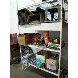 3 SHELVES OF MISC ITEMS