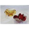 Image 2 : 2 ART GLASS DISHES