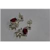 Image 1 : 14KT RED RUBY EARRINGS RETAIL $300