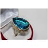 Image 1 : .925 SILVER LONDON BLUE RING RETAIL $200