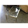 Image 2 : BRASS WITH MIRRORED TRIM GLASS DECORATIVE COFFEE TABLE