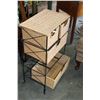 Image 2 : SMALL IRON STORAGE DRESSER WITH WICKER DRAWERS