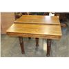 Image 2 : ANTIQUE OAK DINING TABLE AS IS