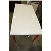 Image 2 : WHITE DINING TABLE WITH RED LEGS