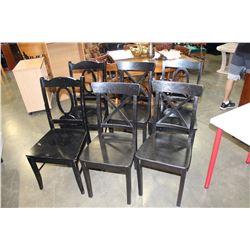 6 BLACK DINING CHAIRS