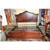 Image 1 : DESIGNER MAHOGANY FINISH KINGSIZE BED FRAME
