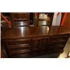 Image 1 : OAK CARVED 6 DRAWER DRESSER WITH MIRROR