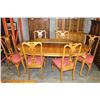 Image 1 : JAMESTOWN STERLING SOLID OAK DINING TABLE W/ 2 LEAFS + 6 CHAIRS INCL. 2 ARMCHAIRS