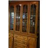 Image 1 : JAMESTOWN STERLING SOLID OAK 2-PIECE GLASSDOOR HUTCH WITH LINED CUTLERY DRAWER