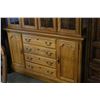 Image 2 : JAMESTOWN STERLING SOLID OAK 2-PIECE GLASSDOOR HUTCH WITH LINED CUTLERY DRAWER
