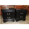 Image 1 : PAIR OF NEW BLACK MODERN AVENZA 2 DRAWER NIGHTSTANDS RETAIL $249ea.
