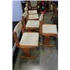 Image 2 : FIVE TEAK DINING CHAIRS