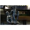 Image 2 : BLACK FIGURAL LAMP AND SHADE