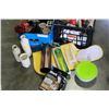 Image 1 : BOX AND CRATE OF VASES AND HOUSEHOLD GOODS