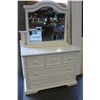 Image 1 : CAFE KID WHITE 5 DRAWER DRESSER WITH BEVELLED MIRROR