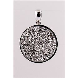 SILVER PENDANT WITH DRUSY