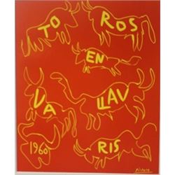 1960 Vallavris expo lithograph -  Picasso