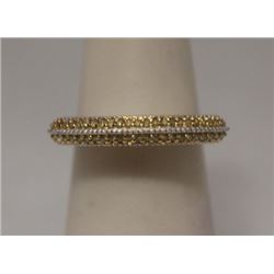 Dazzling Champagne Diamonds Silver Ring