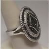Image 3 : Fancy Black Diamonds Silver Ring