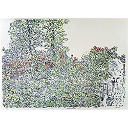 Lithograph, Entitled: "Maries Garden"