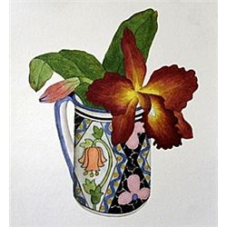 Print "Orchid and Spanish Cup"  Margo Bors