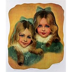 Lithograph "The Sisters"  Rhoda S.