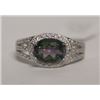 Image 1 : Exquisite Sterling Silver Ring with Lab Alexandrite