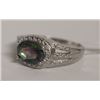 Image 2 : Exquisite Sterling Silver Ring with Lab Alexandrite