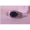 Image 1 : Exquisite Sterling Silver Ring with Blue Sapphire