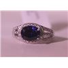 Image 3 : Exquisite Sterling Silver Ring with Blue Sapphire