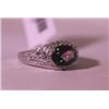 Image 1 : Exquisite Sterling Silver Ring with Lab Alexandrite