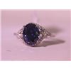 Image 1 : Exquisite Sterling Silver Ring with Lab Blue Sapphire