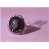 Image 1 : Exquisite Sterling Silver Ring with Lab Alexandrite