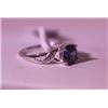 Image 2 : Exquisite Sterling Silver Ring with Lab Blue Sapphire