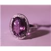 Image 1 : Exquisite Sterling Silver Ring with Amethyst