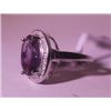 Image 2 : Exquisite Sterling Silver Ring with Amethyst