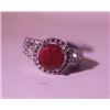 Image 1 : Exquisite Sterling Silver Ring with Pigeon Blood Ruby