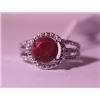 Image 1 : Exquisite Sterling Silver Ring with Pigeon Blood Ruby