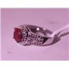Image 3 : Exquisite Sterling Silver Ring with Pigeon Blood Ruby