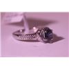 Image 2 : Exquisite Sterling Silver Ring with Lab Blue Sapphire
