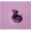 Image 1 : Exquisite Sterling Silver Pendant with Lab Blue Sapphire
