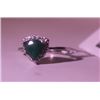 Image 1 : Exquisite Sterling Silver Ring with Genuine Columbian Emerald
