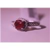 Image 1 : Exquisite Sterling Silver Ring with Pigeon Blood Ruby