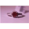 Image 2 : Exquisite Sterling Silver Ring with Pigeon Blood Ruby