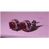 Image 2 : Exquisite Sterling Silver Earrings with Pigeon Blood Ruby