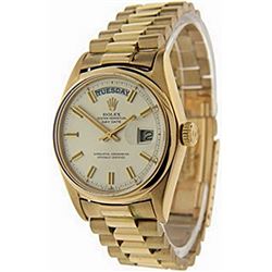 Men's 18K Day-Date SilverFace Rolex