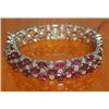 Image 1 : Beautiful Sterling Silver Bracelet with Ruby and Diamond