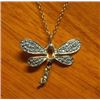 Image 1 : Beautiful Dragonfly Pendant with Diamond