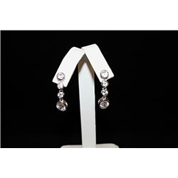 Elegant Sapphire Silver Earrings (12E)