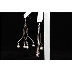 Dazzling Dangling Balls Silver Earrings (14E)